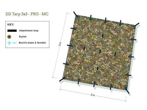 Σκίαστρο Τεντα Παραλλαγή DD Tarp 3x3 PRO MC Σκίαστρο Τεντα Παραλλαγή DD Tarp 3x3 PRO MC